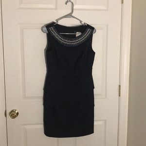 New navy blue fitted dress